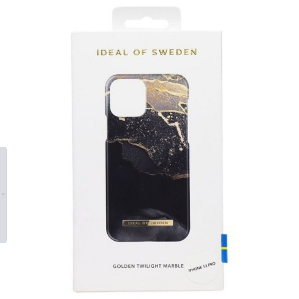 Black and Gold Twilight Marble Case for iPhone 13 Pro iDeal Of Sweden - New